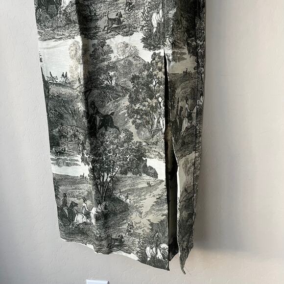NEW Tuckernuck Dress Middleburg Gray Toile Print‎ Suze Midi Dress Size XS - Picture 4 of 10